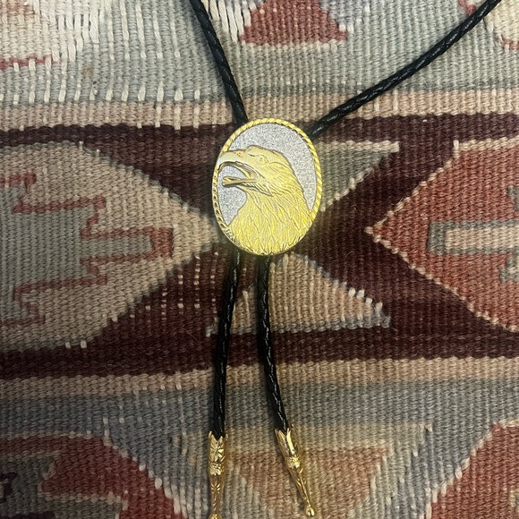 Vintage Brass Eagle l Bolo Tie - Picture 1 of 5